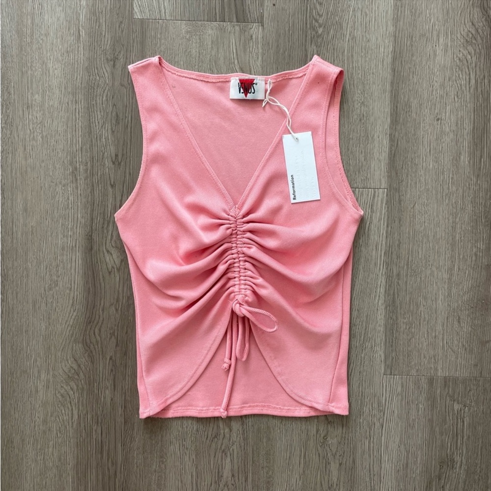 Reformation Vintage pink y2k top XS